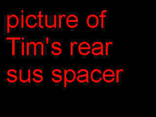 Standard rear suspension spacers